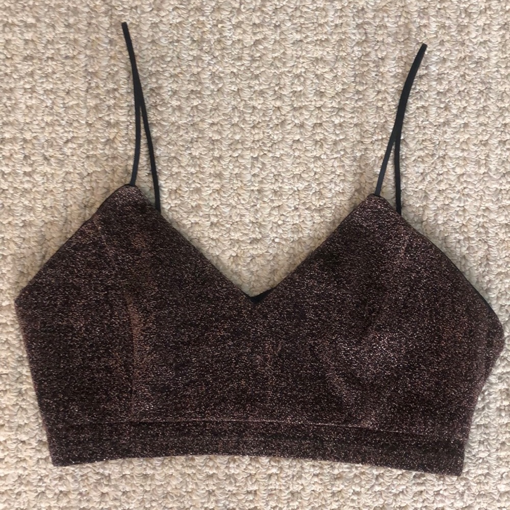 essue sparkly crop tank